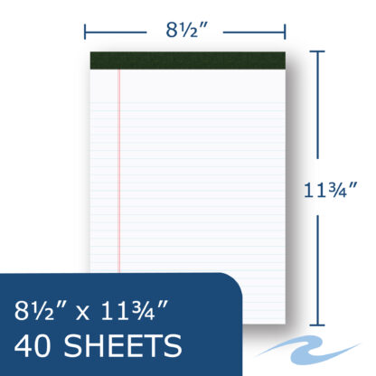 BioBased USDA Certified Bio-Preferred Legal Pad, 8.5" x 11.75", 40 Sheets, Pack of 12