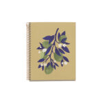 M® MiquelRius  Lined 4 Subject Notebook, A5 (8.27" x 5.83"), Cardboard Cover - Lemon Branch