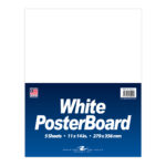 White Poster Board, 11" x 14", 5 Sheets per Pack