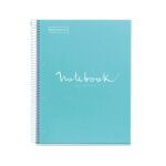 M® MiquelRius Emotions® Lined 1 Subject Notebook, 11" x 8.5", Cardboard Cover - Sky Blue