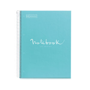 M® MiquelRius Emotions® Lined 1 Subject Notebook, 11" x 8.5", Cardboard Cover - Sky Blue