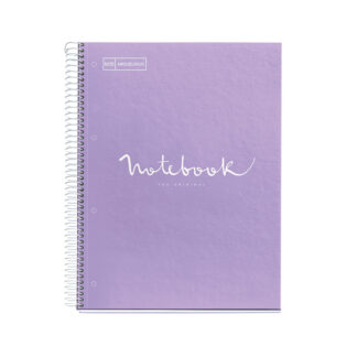 M® MiquelRius Emotions® Lined 1 Subject Notebook, 11" x 8.5", Cardboard Cover - Lavender