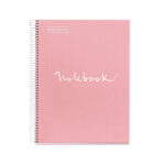 M® MiquelRius Emotions® Lined 1 Subject Notebook, 11" x 8.5", Cardboard Cover - Pink