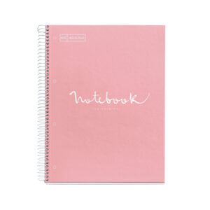 M® MiquelRius Emotions® Lined 1 Subject Notebook, 11" x 8.5", Cardboard Cover - Pink