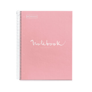 M® MiquelRius Emotions® Lined 1 Subject Notebook, 11" x 8.5", Cardboard Cover - Pink