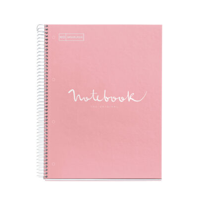 M® MiquelRius Emotions® Lined 1 Subject Notebook, 11" x 8.5", Cardboard Cover - Pink