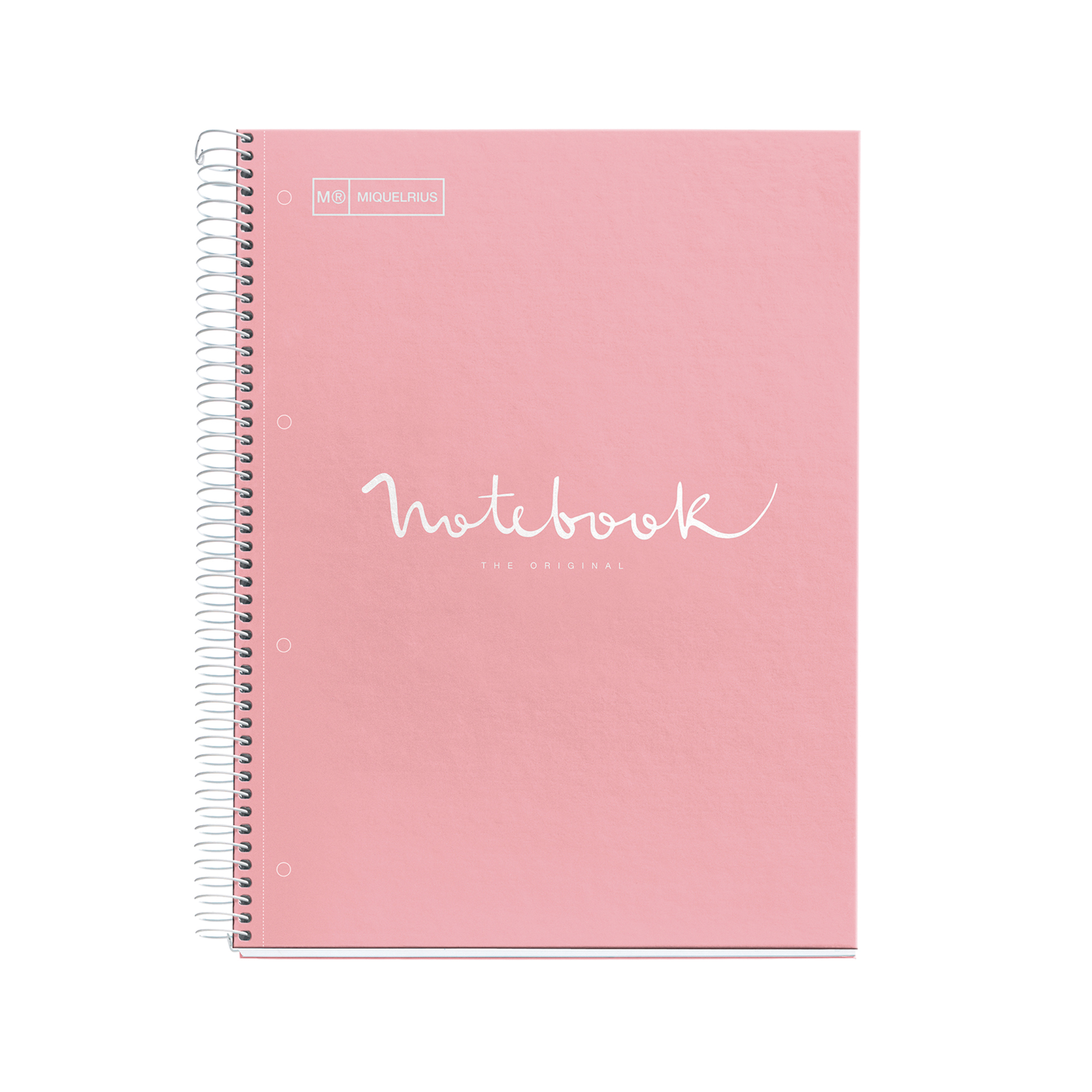 M® MiquelRius Emotions® Lined 1 Subject Notebook, 11" x 8.5", Cardboard Cover - Pink