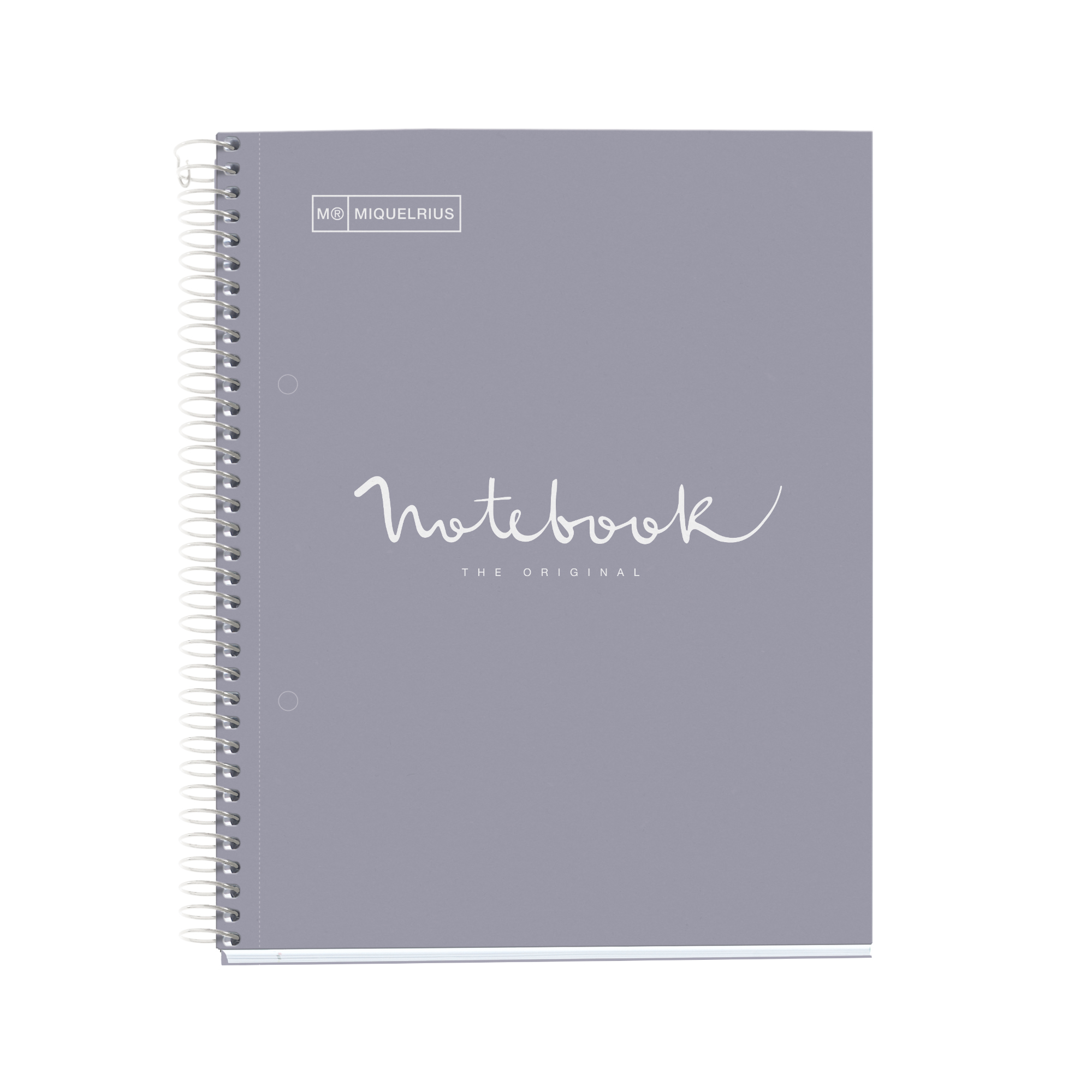 M® MiquelRius Emotions® Lined 1 Subject Notebook, 11" x 8.5", Cardboard Cover - Gray