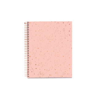 M® MiquelRius  Lined 4 Subject Notebook, A5 (8.27" x 5.83"), Cardboard Cover - Constellations