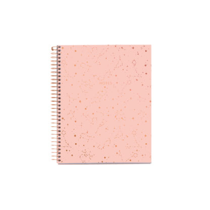 M® MiquelRius  Lined 4 Subject Notebook, A5 (8.27" x 5.83"), Cardboard Cover - Constellations