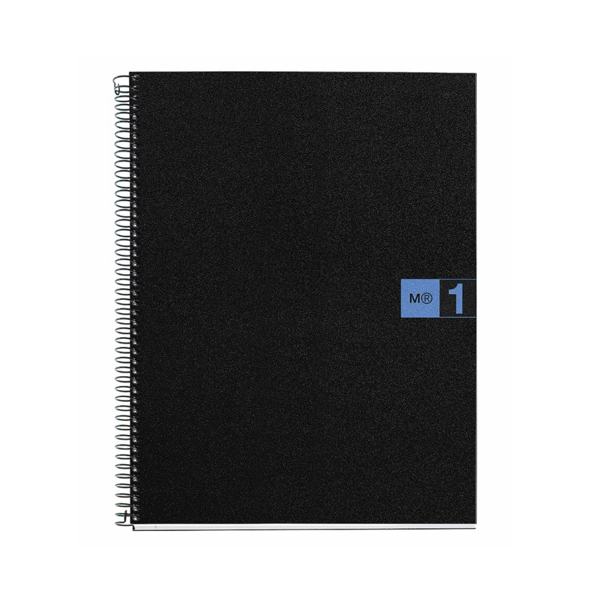 M® MiquelRius Original™ Graph Ruled 1 Subject Notebook, 11" x 8.5", Poly Cover - Black with Blue