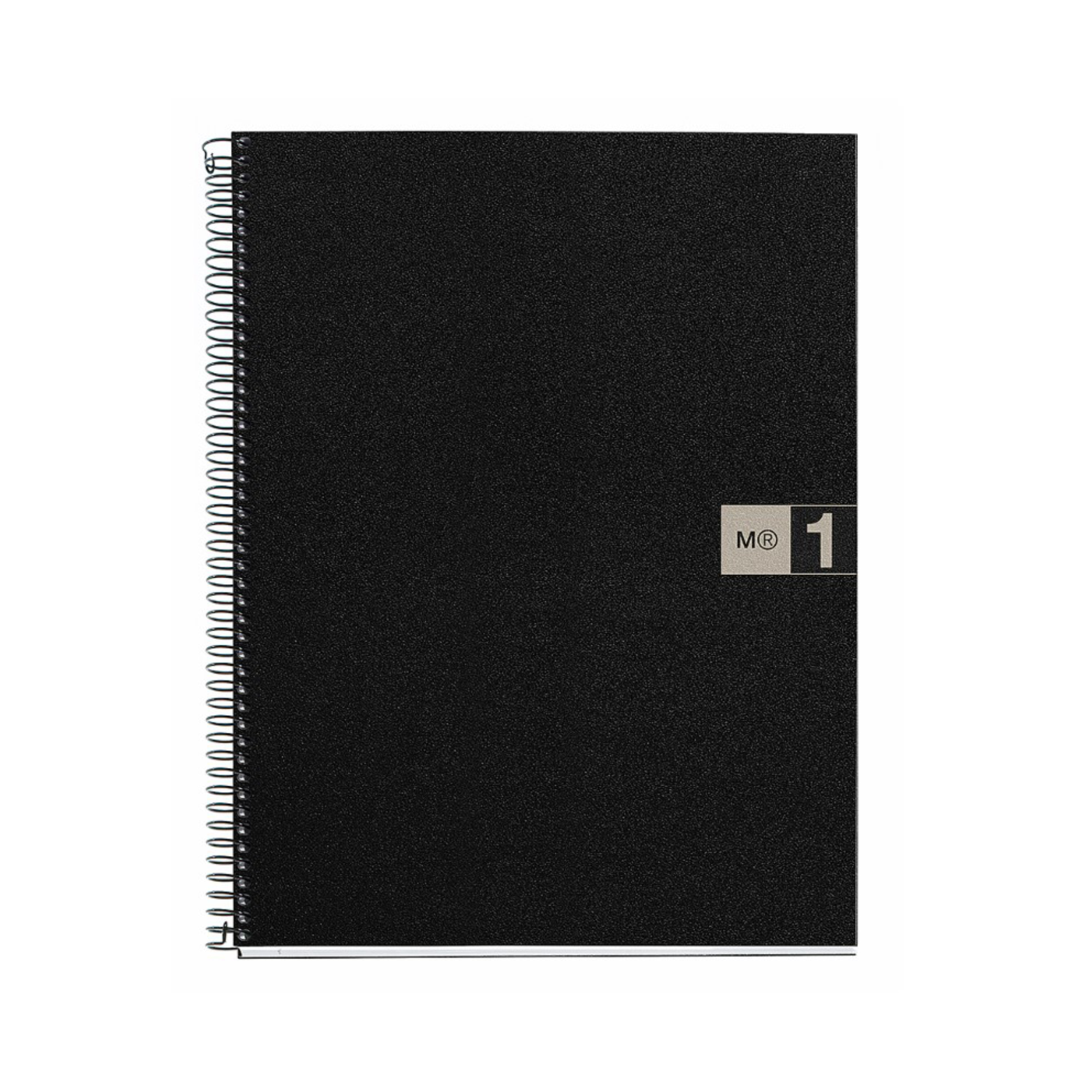 M® MiquelRius Original™ Graph Ruled 1 Subject Notebook, 11" x 8.5", Poly Cover - Black with Grey