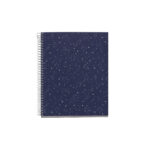 M® MiquelRius  Lined 4 Subject Notebook, A5 (8.27" x 5.83"), Cardboard Cover - Cosmos