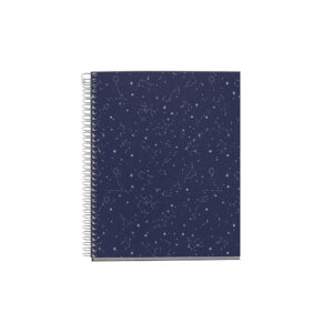 M® MiquelRius  Lined 4 Subject Notebook, A5 (8.27" x 5.83"), Cardboard Cover - Cosmos
