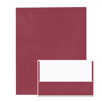 Embossed 2-Pocket Folders, 25 Per Box, 11.75" x 9.5", Scarlet Red