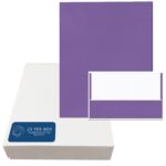 Embossed 2-Pocket Folders, 25 Per Box, 11.75" x 9.5", Purple