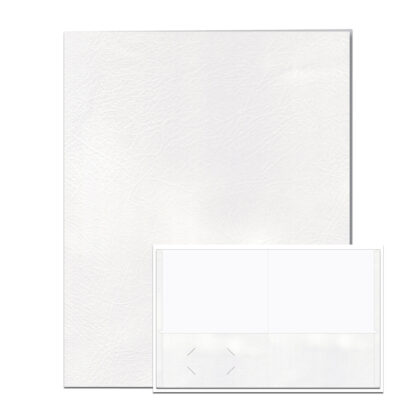 Embossed 2-Pocket Folders, 25 Per Box, 11.75" x 9.5", White