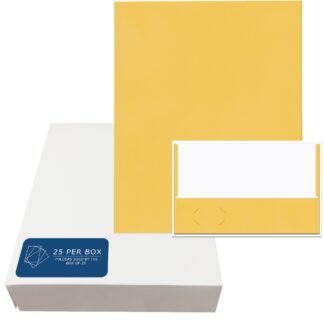 Embossed 2-Pocket Folders, 25 Per Box, 11.75" x 9.5", Gold