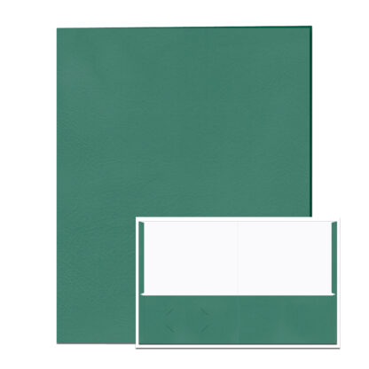 Embossed 2-Pocket Folders, 25 Per Box, 11.75" x 9.5", Green