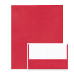 Embossed 2-Pocket Folders, 25 Per Box, 11.75" x 9.5", Red