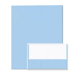 Embossed 2-Pocket Folders, 25 Per Box, 11.75" x 9.5", Light Blue