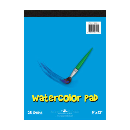 Kid's Art Pad for Watercolor Paint, 9" x 12", 25 Sheets, 100 lb Watercolor Paper