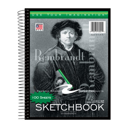 Rembrandt Wirebound Sketchbook, 11" x 8.5", 100 Sheets, 60 lb Drawing Paper