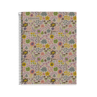 M® MiquelRius Recycled Collection, Lined 1 Subject Notebook, 11" x 8.5", Cardboard Cover - Eco Floral