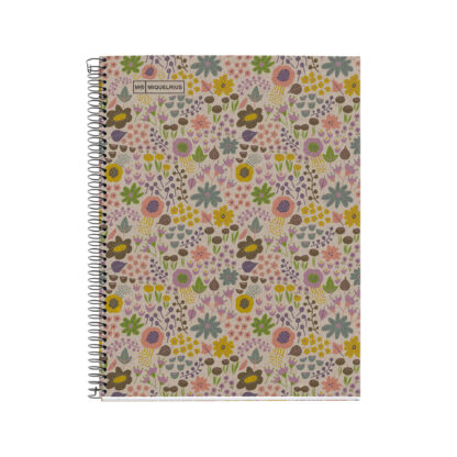 M® MiquelRius Recycled Collection, Lined 1 Subject Notebook, 11" x 8.5", Cardboard Cover - Eco Floral