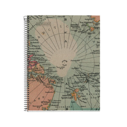 M® MiquelRius Recycled Collection, Lined 4 Subject Notebook, 11" x 8.5", Cardboard Cover - Eco Map