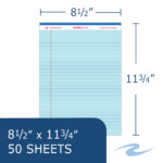 Enviroshades® Recycled Legal Pads, Legal Ruled, 8.5" x 11.75", 50 Sheets, Blue, Pack of 12