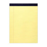 Legal Pad, Legal Ruling, 8.5" x 11.75", 50 Sheets, Canary