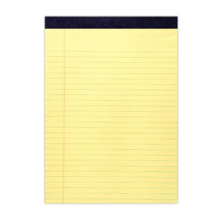 Legal Pad, Legal Ruling, 8.5" x 11.75", 50 Sheets, Canary