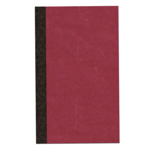 Sewn Memo Book, 6.125" x 3.75", 72 Sheets/144 Pages, Red Pressboard Cover