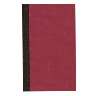 Sewn Memo Book, 6.125" x 3.75", 72 Sheets/144 Pages, Red Pressboard Cover