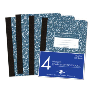 Blank Colored Hard Cover Composition Book 100 Sheet 4-Pack