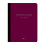 Flexible Poly Cover Composition Book, Wide Ruled, 9.75" x 7.5", 70 Sheets/140 Pages, Assorted Jewel Tone Covers