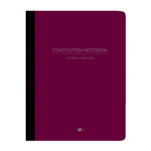 Flexible Poly Cover Composition Book, Wide Ruled, 9.75" x 7.5", 70 Sheets/140 Pages, Assorted Jewel Tone Covers
