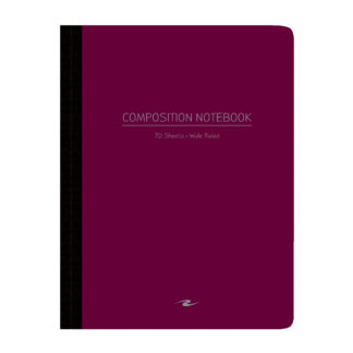 Flexible Poly Cover Composition Book, Wide Ruled, 9.75" x 7.5", 70 Sheets/140 Pages, Assorted Jewel Tone Covers