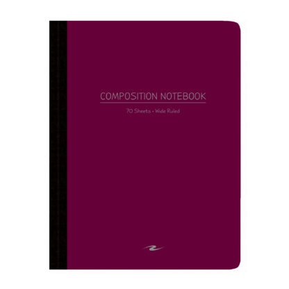 Flexible Poly Cover Composition Book, Wide Ruled, 9.75" x 7.5", 70 Sheets/140 Pages, Assorted Jewel Tone Covers