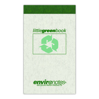 Environotes® Recycled Little Green Memo Book, 3" x 5", 60 Sheets/120 Pages, Gray Cover