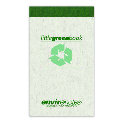 Environotes® Recycled Little Green Memo Book, 3" x 5", 60 Sheets/120 Pages, Gray Cover