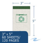 Environotes® Recycled Little Green Memo Book, 3" x 5", 60 Sheets/120 Pages, Gray Cover