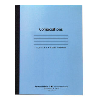 Oversized Flexible Cover Composition Book, Wide Ruled, 10.5" x 8", 48 Sheets/96 Pages, Blue Tag Cover