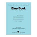 Recycled Exam Book, Wide Ruled with Margin, 11" x 8.5", 8 Sheets/16 Pages, Blue Cover