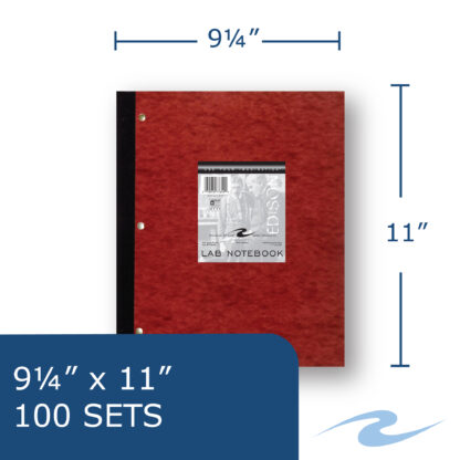 4x4 Graph Ruled Lab Book with Carbon Sets and Wraparound Cover