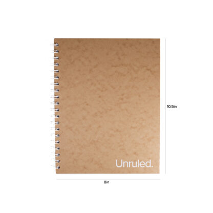 Unruled Notebook, Dot Ruled, 10.5" x 8", 70 Sheets, Heavyweight 60 lb Paper