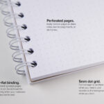 Unruled Notebook, Dot Ruled, 10.5" x 8", 70 Sheets, Heavyweight 60 lb Paper