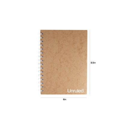 Unruled Notebook, Dot Ruled, 8.5" x 6", 70 Sheets, Heavyweight 60 lb Paper