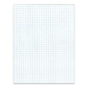 Legal Pad, Glued Top Bound, 4x4 Grid Ruled, 8.5" x 11", 50 Sheets, White Paper